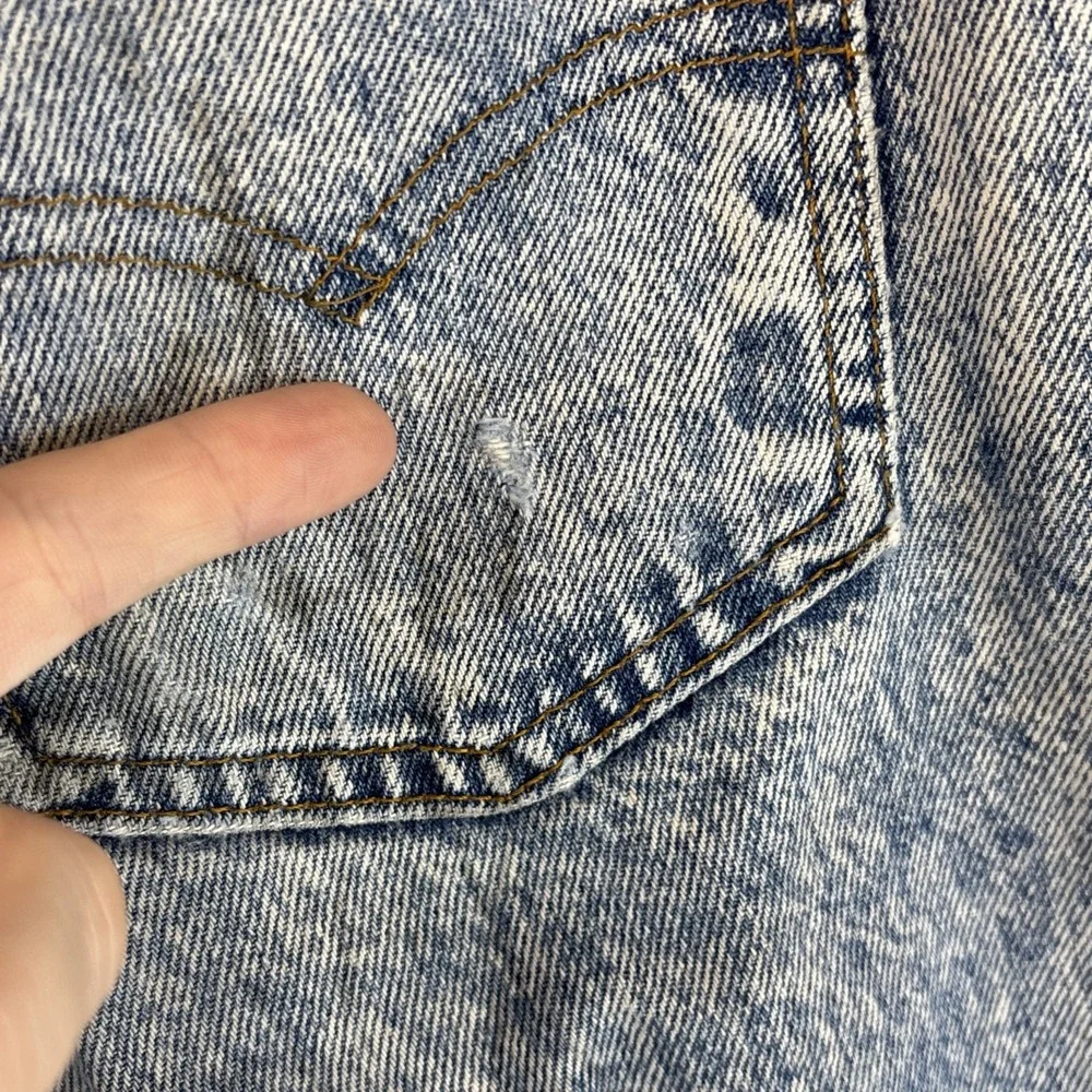 Vintage Acid Wash Levi's Jeans Mens 32x32 Baggy Straight Distressed Stained Read